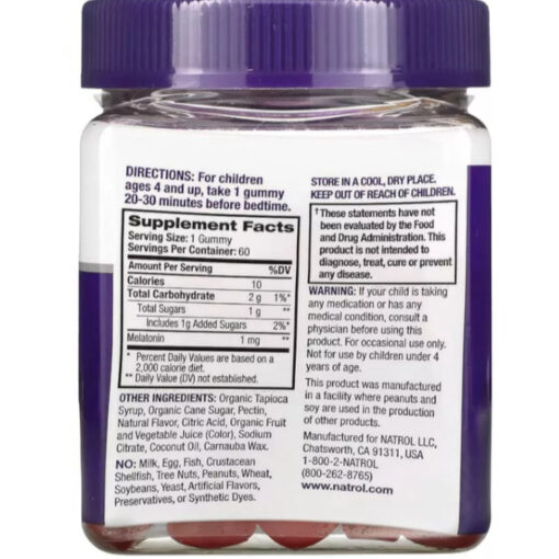 Natrol Kids Melatonin 1 mg Gummies – Berry Flavor - Image 3