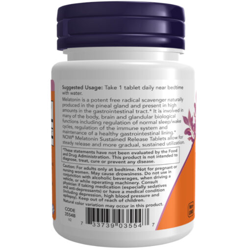 Now Foods – Melatonin 5 mg Sustained Release – 120 Tablets