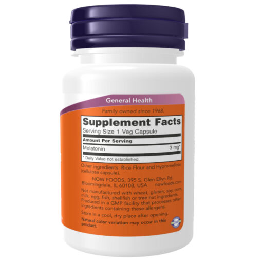 now foods Melatonin 3 mg Veg Capsules